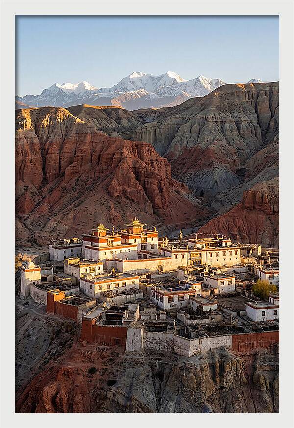 Lo Manthang Walled City At Dusk