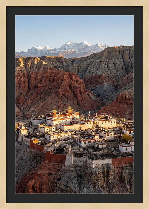 Lo Manthang Walled City At Dusk