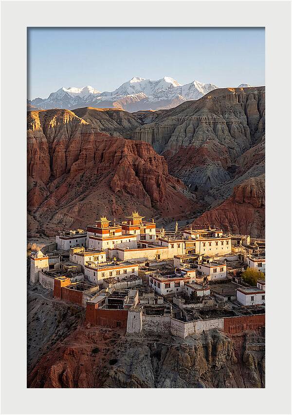 Lo Manthang Walled City At Dusk