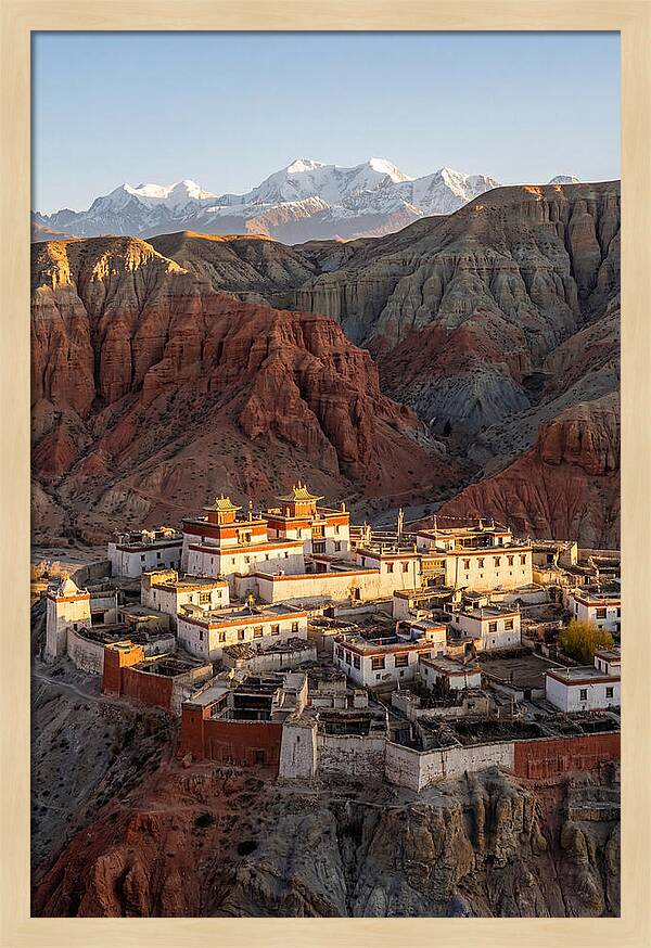 Lo Manthang Walled City At Dusk