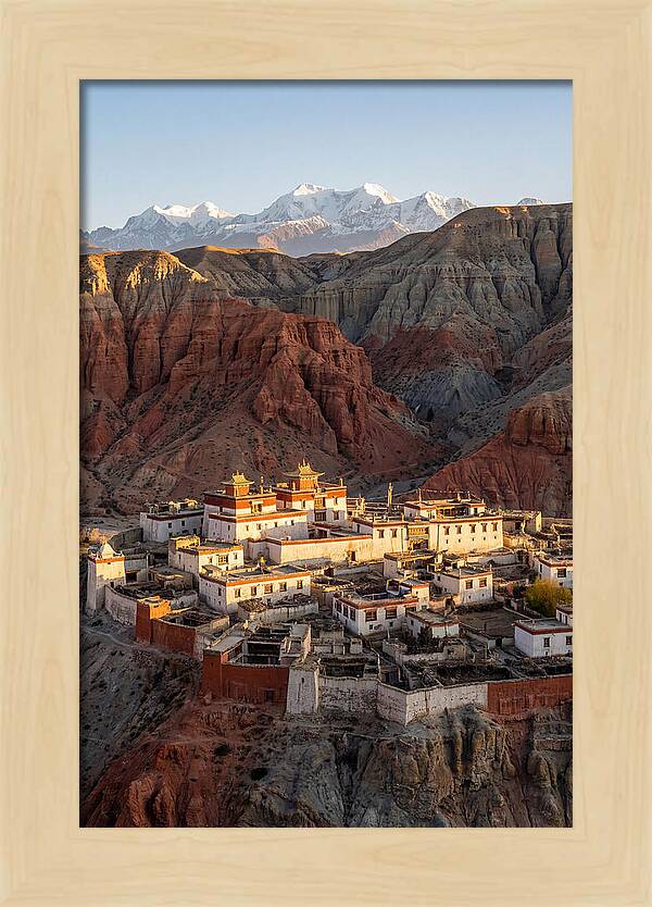 Lo Manthang Walled City At Dusk