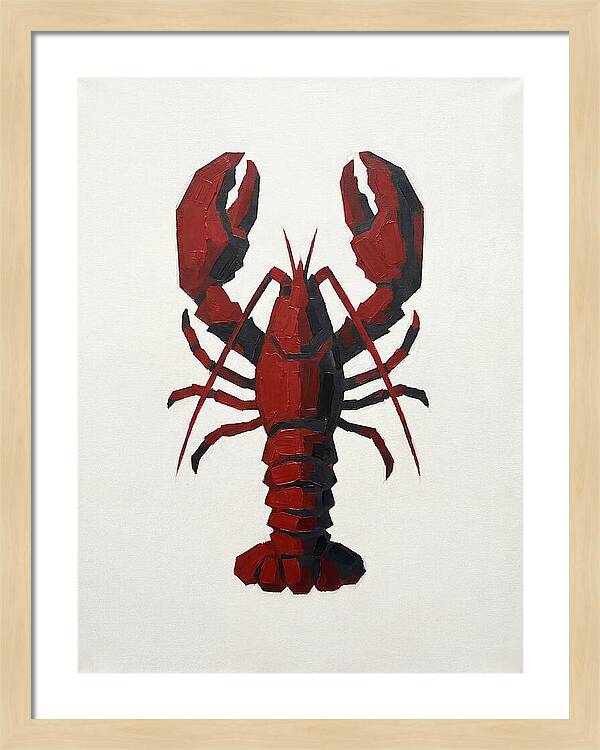 Lobster Minimalism In Red
