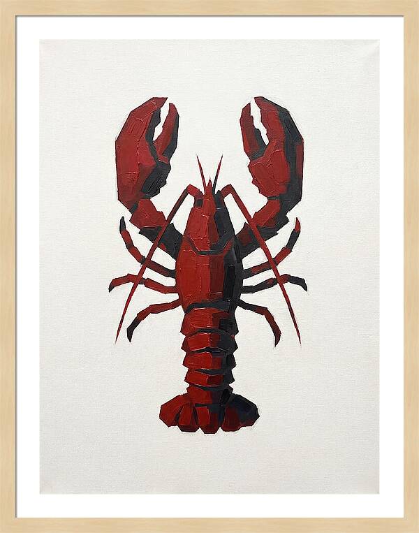 Lobster Minimalism In Red