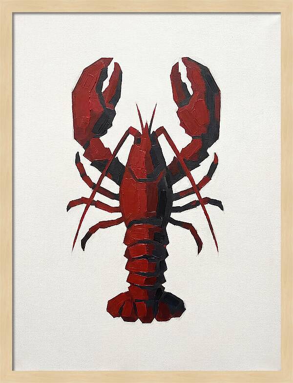 Lobster Minimalism In Red