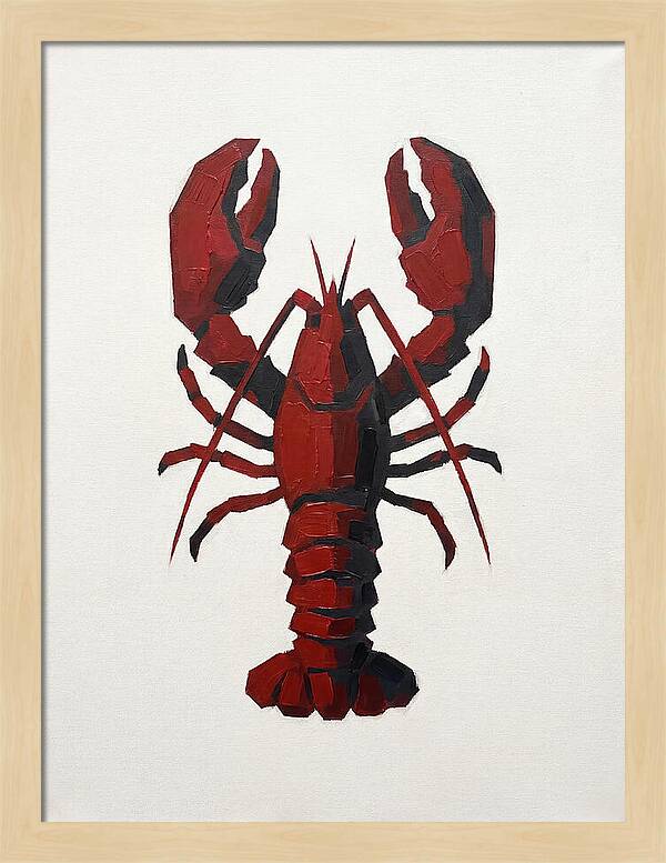 Lobster Minimalism In Red