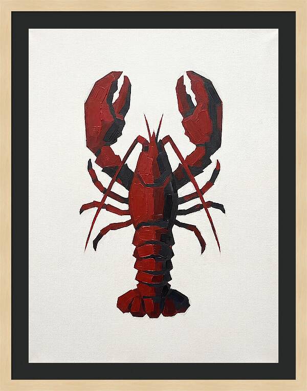 Lobster Minimalism In Red