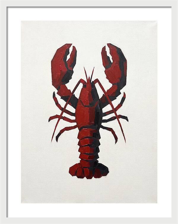 Lobster Minimalism In Red