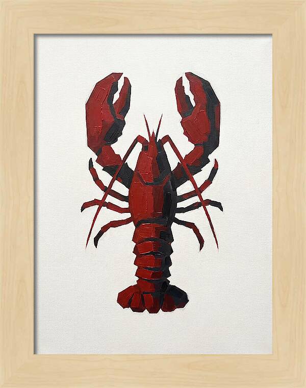 Lobster Minimalism In Red