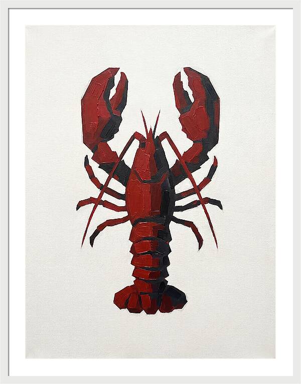 Lobster Minimalism In Red