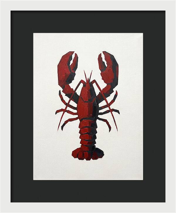 Lobster Minimalism In Red