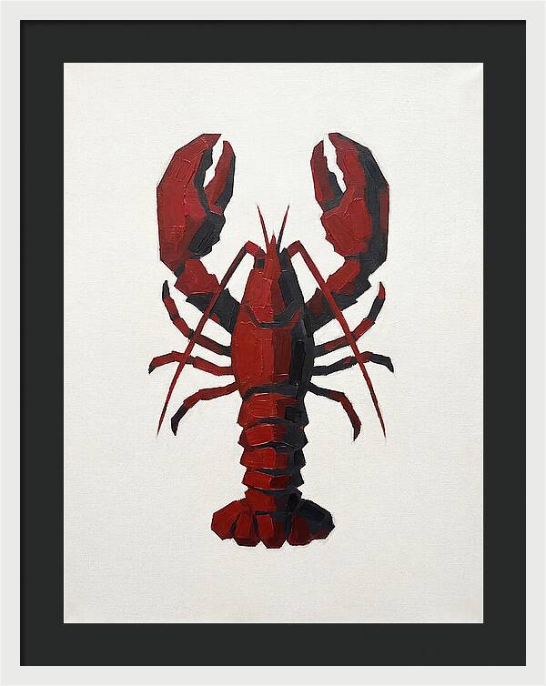 Lobster Minimalism In Red