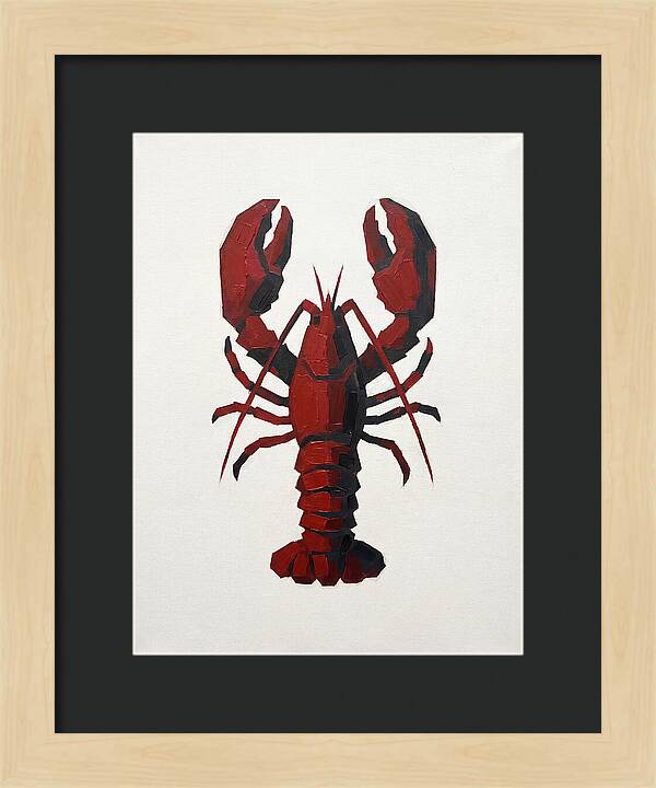 Lobster Minimalism In Red