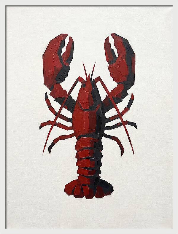 Lobster Minimalism In Red