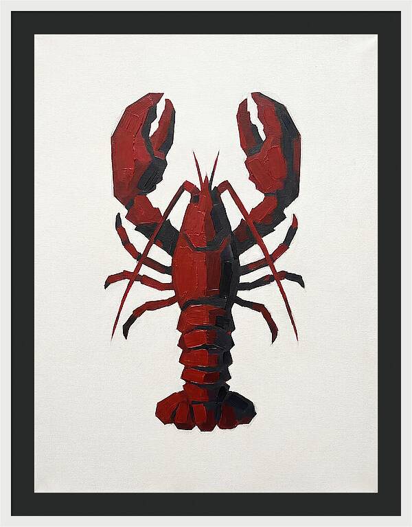 Lobster Minimalism In Red