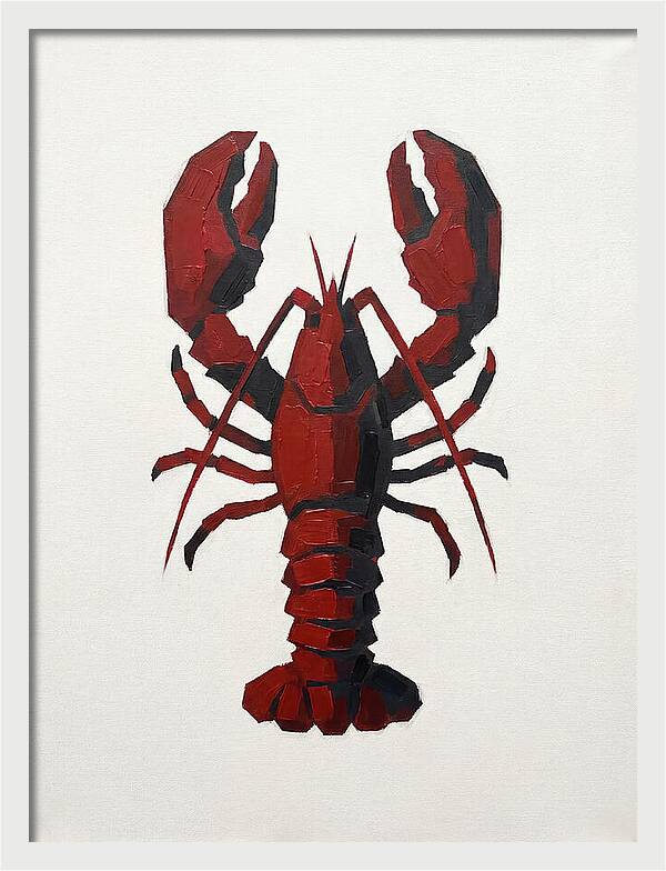Lobster Minimalism In Red