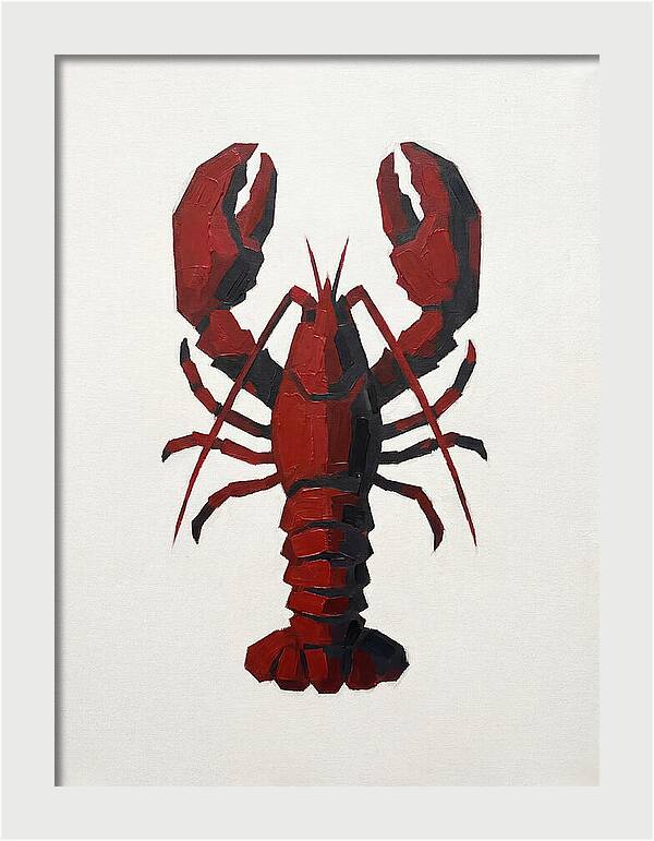Lobster Minimalism In Red