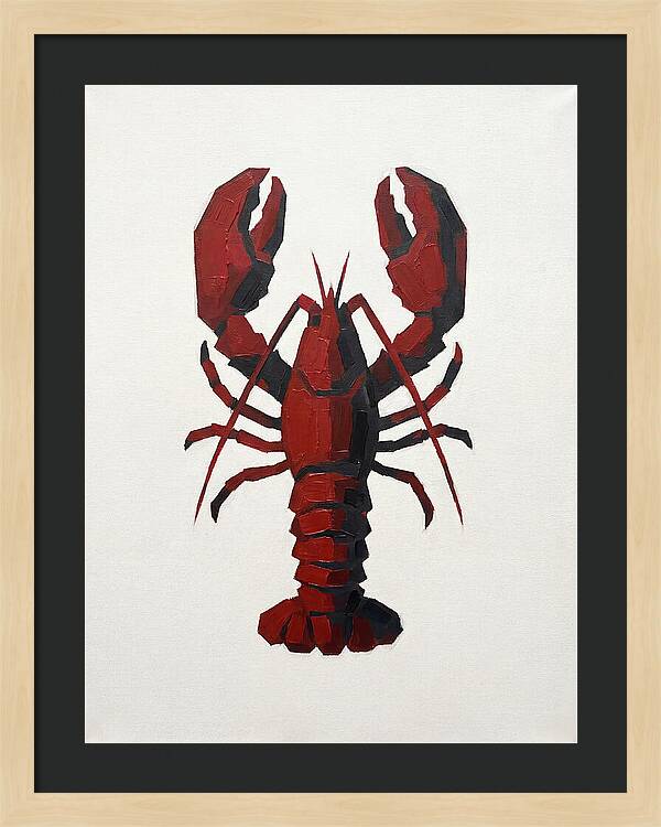 Lobster Minimalism In Red