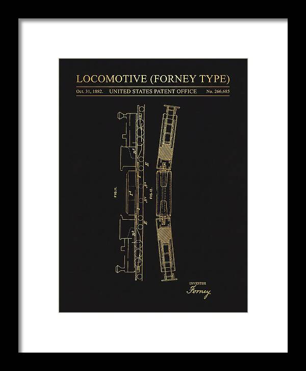 Locomotive Forney Type Gold Patent Us266685