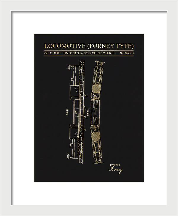 Locomotive Forney Type Gold Patent Us266685
