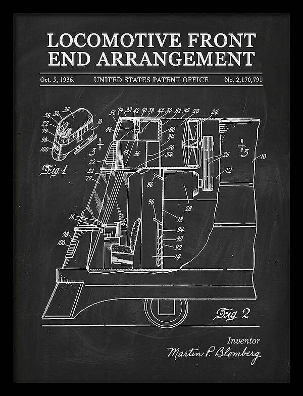 Locomotive Front End Arrangement Chalkboard Patent Us2170791