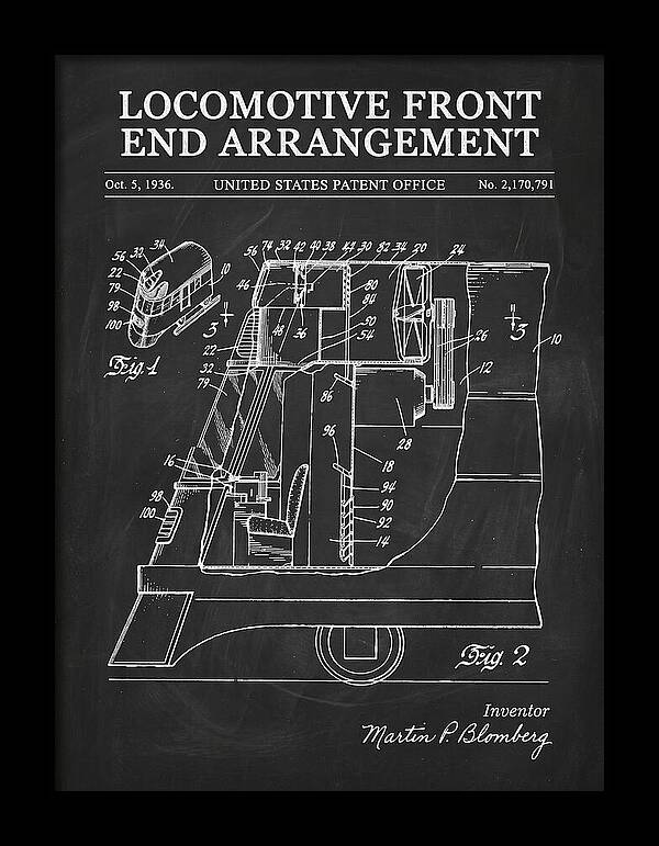 Locomotive Front End Arrangement Chalkboard Patent Us2170791