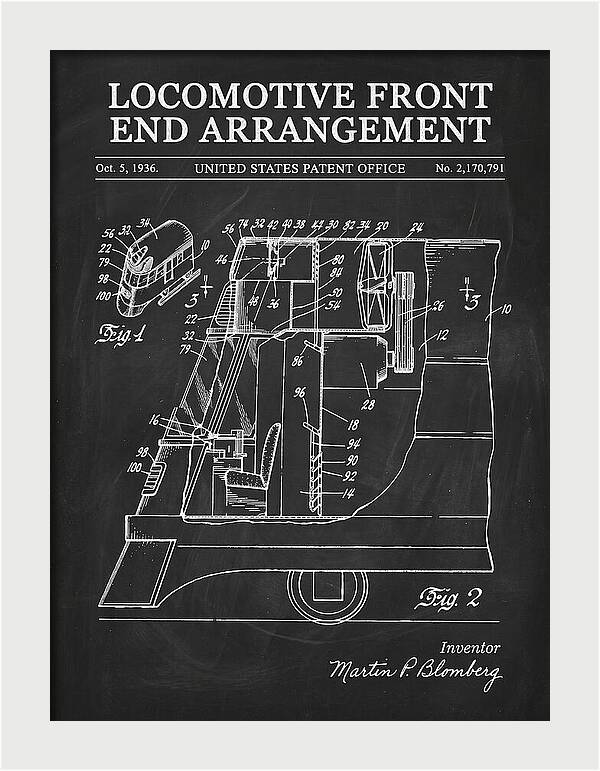 Locomotive Front End Arrangement Chalkboard Patent Us2170791