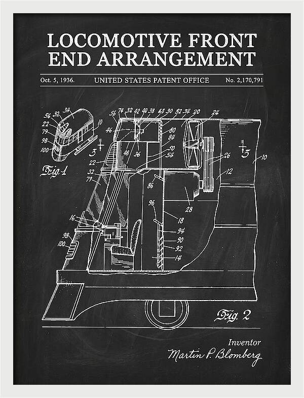 Locomotive Front End Arrangement Chalkboard Patent Us2170791