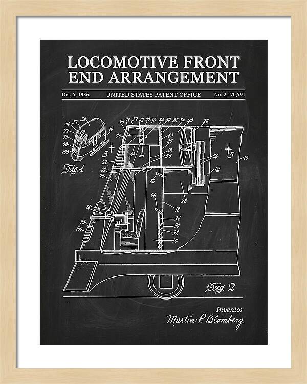 Locomotive Front End Arrangement Chalkboard Patent Us2170791