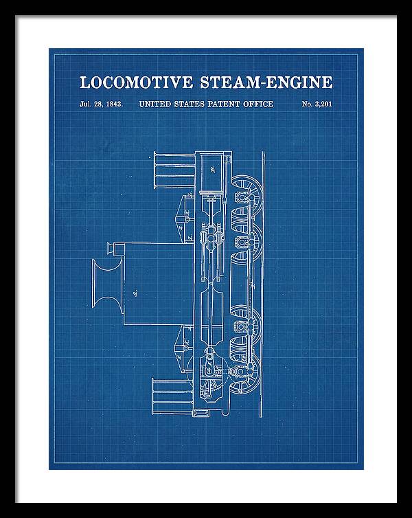 Locomotive Steam Engine Blueprint Patent Us3201