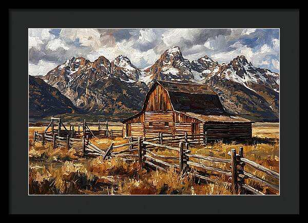 Log Cabin Amidst Majestic Peaks