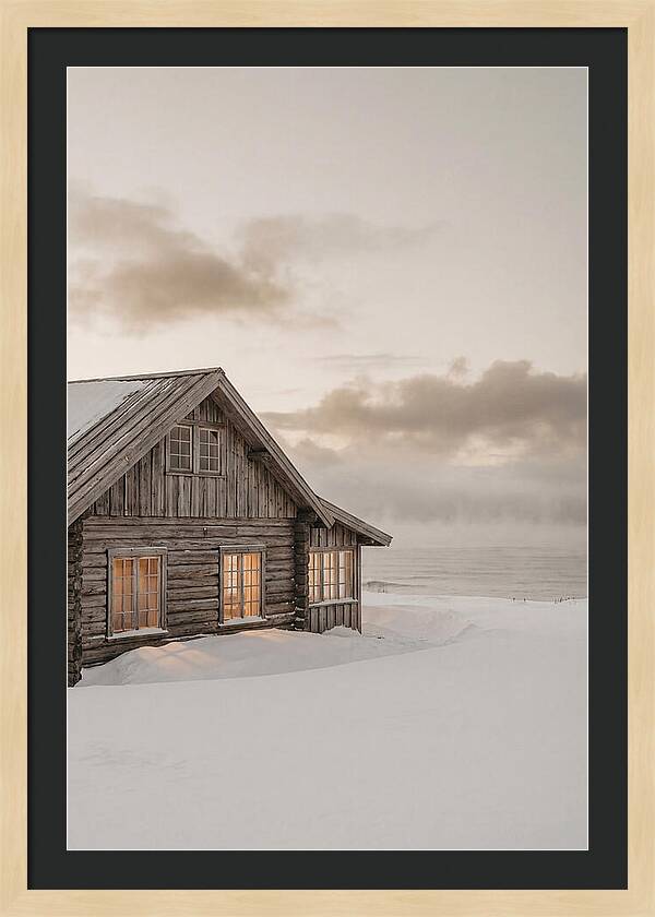 Log Cabin In The Snow