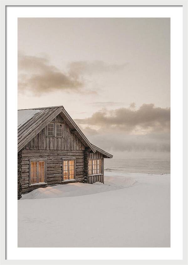 Log Cabin In The Snow