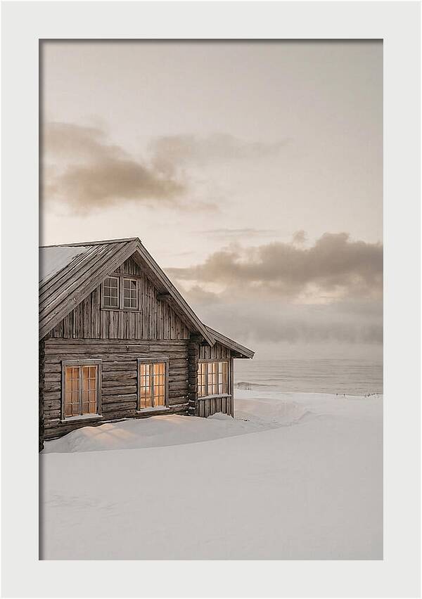 Log Cabin In The Snow