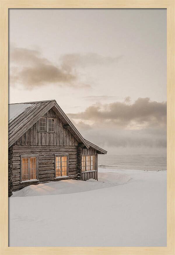 Log Cabin In The Snow