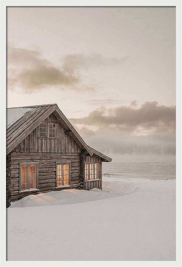 Log Cabin In The Snow