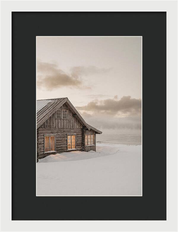 Log Cabin In The Snow