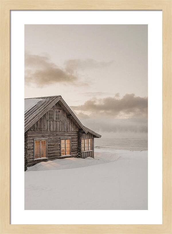 Log Cabin In The Snow