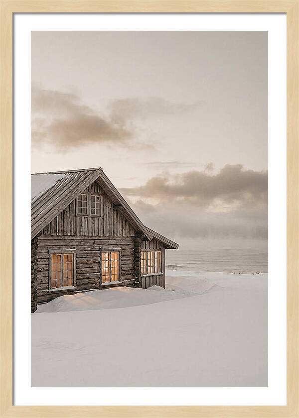Log Cabin In The Snow