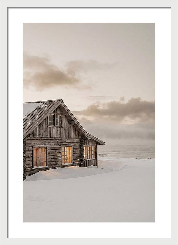 Log Cabin In The Snow