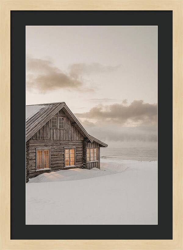 Log Cabin In The Snow