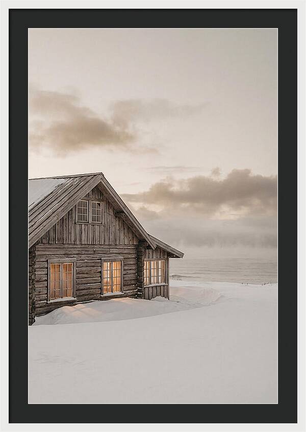 Log Cabin In The Snow