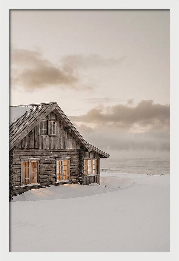 Log Cabin In The Snow
