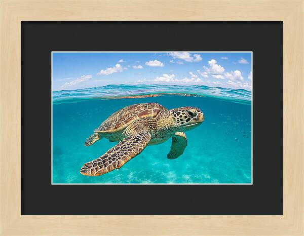 Loggerhead Sea Turtle Swimming