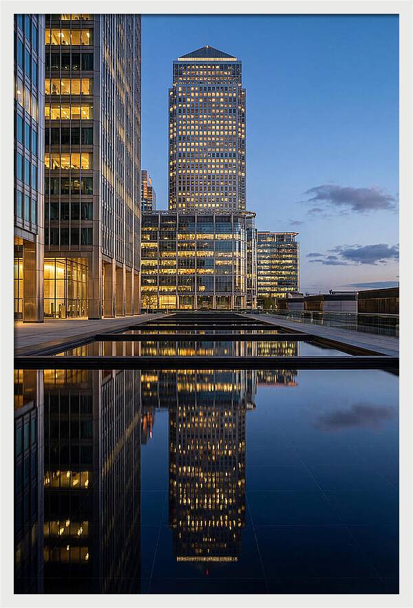 Londons Canary Wharf Reflections