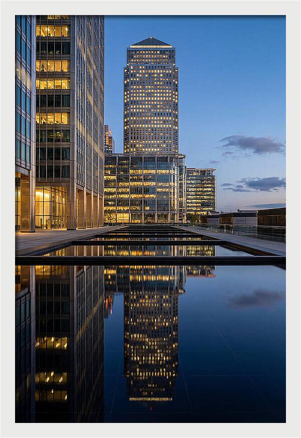 Londons Canary Wharf Reflections