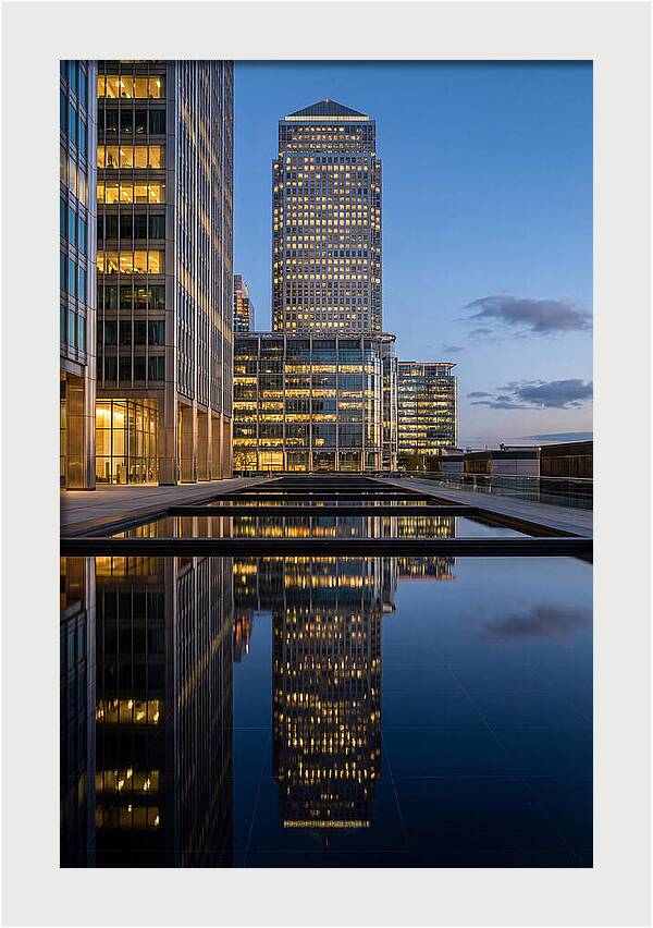 Londons Canary Wharf Reflections