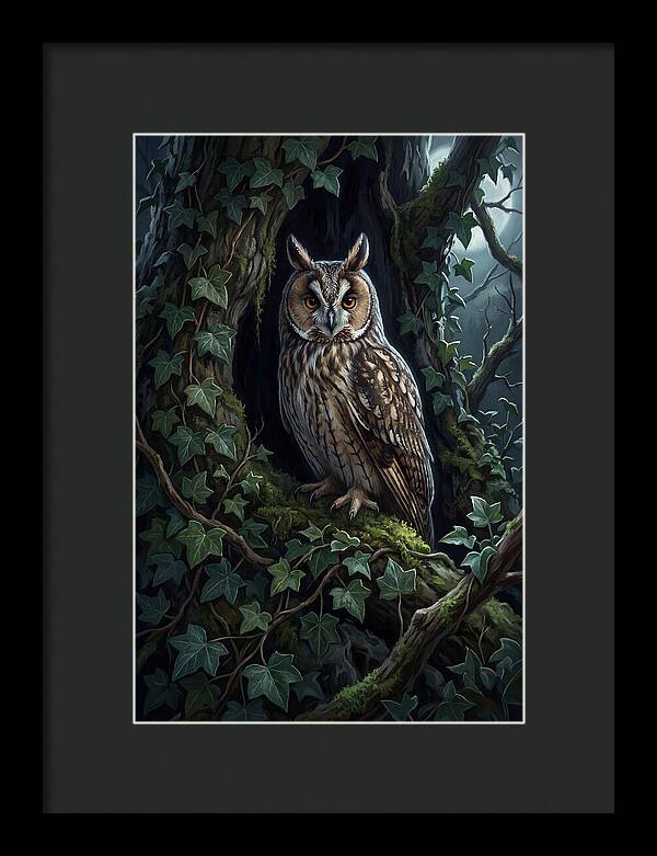 Long Eared Owl Roosting In Ivy