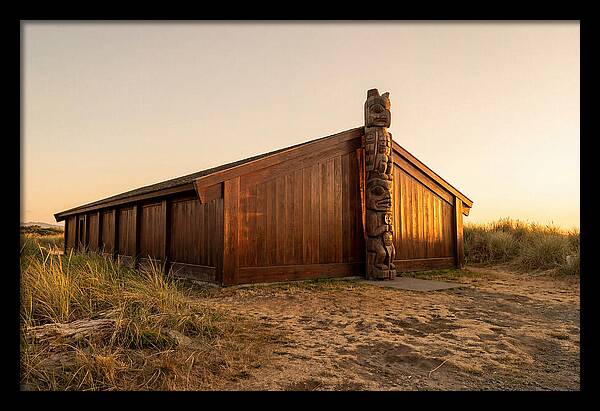 Longhouse With Carved Totem