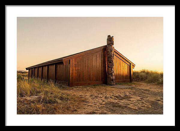 Longhouse With Carved Totem