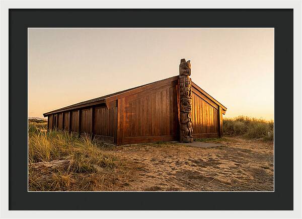 Longhouse With Carved Totem